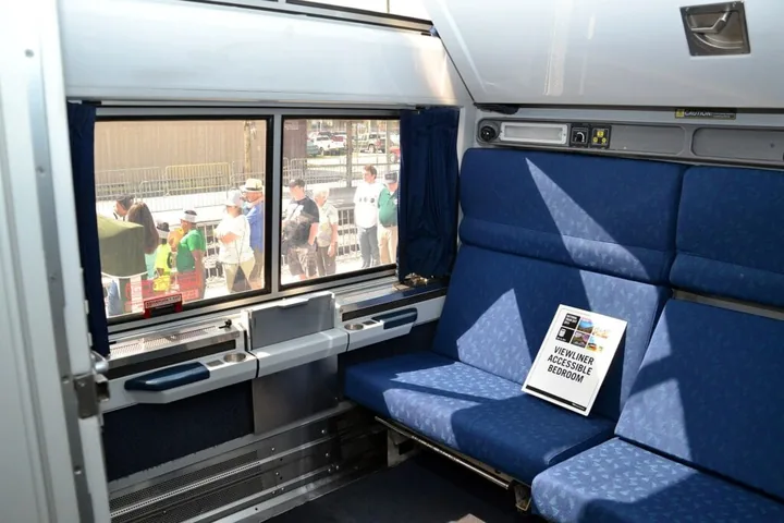 Amtrak Accessible Bedroom with wheelchair space and an accessible bathroom
